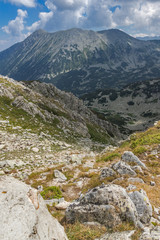 Amazing View From Banderitsa pass to Todorka peak,  Pirin Mountain, Bulgaria