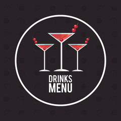 drink menu alcoholic cocktail manhattan vector illustration eps 10