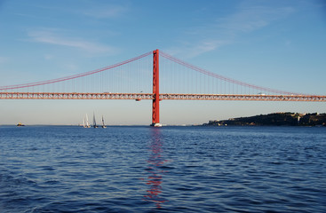 Bridge on river Tejo, Lisboa.