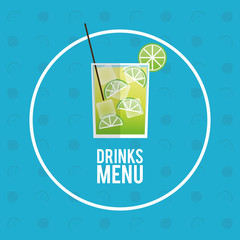 drinks menu cocktail mojito icon vector illustration eps 10