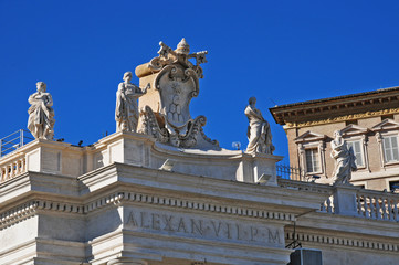 Fototapeta na wymiar Roma, Città del Vaticano - piazza San Pietro