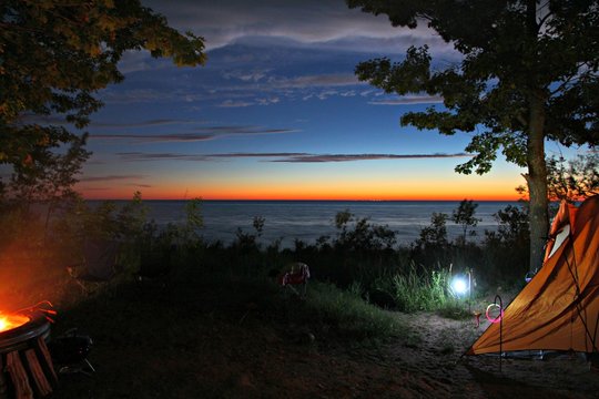 Pure Michigan Camping- Lake Huron Sunsets