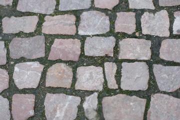 Background with the image of a stone pavement
