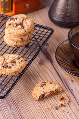 coffee with cookies and chocolate