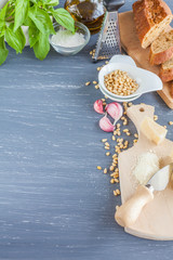 ingredients for pesto sauce