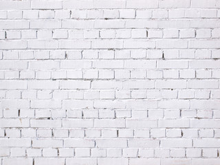 White brick wall texture or background