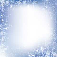New Year background. Frosted glass texture. Night frosted window. Vector illustration - 128300487