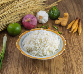 cooked rice from Jasmine rice