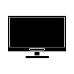 silhouette computer technology work device vector illustration eps 10