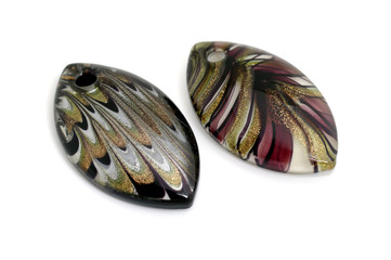 Murano glass pendant on white background - isolated, closeup