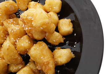 Chinese food. Caramelized pineapples