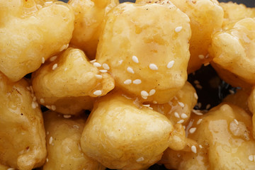Chinese food. Caramelized apples