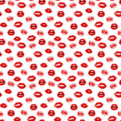 Woman lips seamless pattern