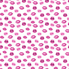 Woman lips seamless pattern