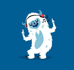Cute yeti biigfoot monster vector set.