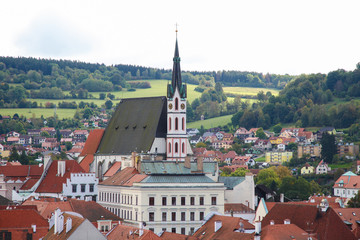 St Vitus Church in Cesky Krumlov, South Bohemia, Czech Republic