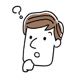 男性、顔、表情：考える、疑問
