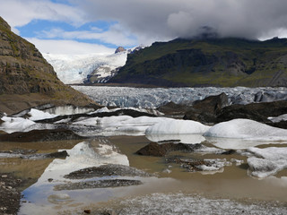 Svinafellsjokull Gletscher im Skaftafell Nationalpark,  Island