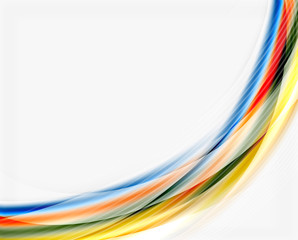 Glossy wave on white space