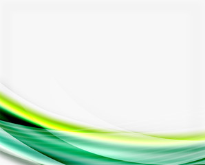 Glossy wave on white space