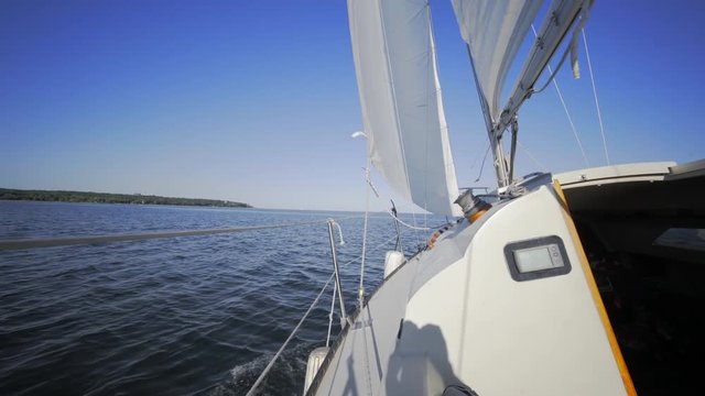 4k video summer of sailboats on the lake