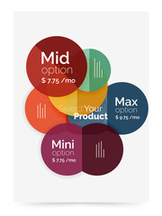 Business cover brochure design with select option diagram