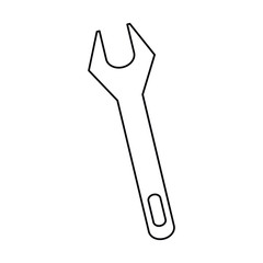 wrench repair tool symbol icon outline vector illustration eps 10