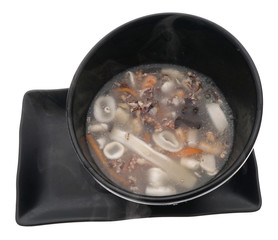 Chinese dish. Chinese food. Seafood soup