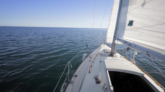 4k video summer of sailboats on the lake