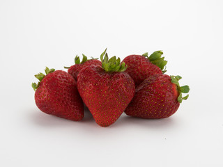 Strawberries on White