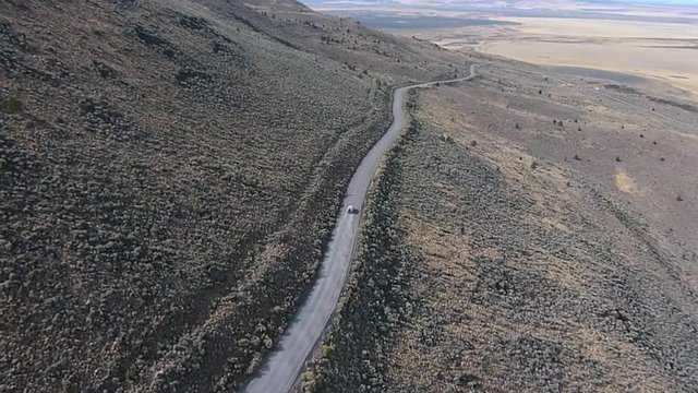 Hart Mountain Road Oregon Aerial Dry Campbell lake