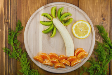 Summer still life of fresh fruit.