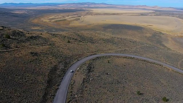 Hart Mountain Road Oregon Aerial Dry Campbell lake