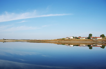 Landscape of Alqueva lake, near Estrela village