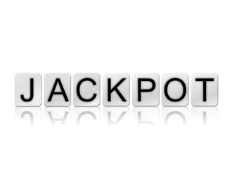 Jackpot Isolated Tiled Letters Concept and Theme