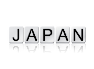 Japan Isolated Tiled Letters Concept and Theme