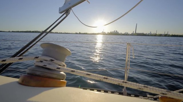 4k video summer of sailboats on the lake