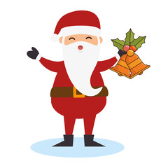 happy merry christmas santa claus character vector illustration design