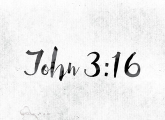 John 3:16 Concept Painted in Ink