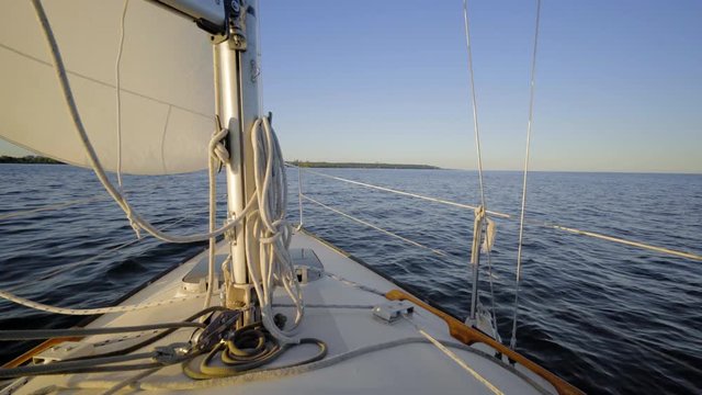 4k video summer of sailboats on the lake