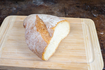 white bread on top with knife