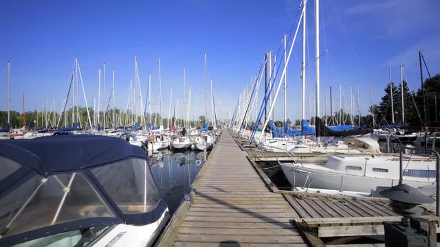 4k video summer of sailboats on the lake