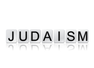 Judaism Isolated Tiled Letters Concept and Theme