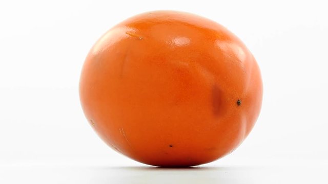 Orange mature kaki   rotates in loop 