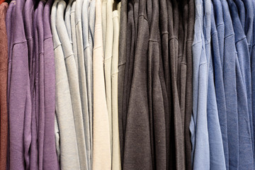 Vertical Rows of Colored Mens Shirts