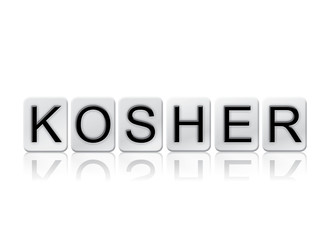 Kosher Isolated Tiled Letters Concept and Theme