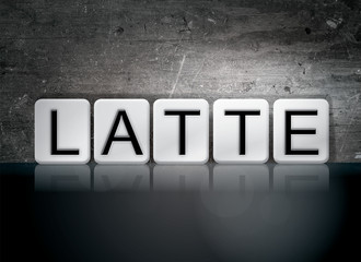 Latte Tiled Letters Concept and Theme