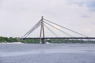 Obraz premium Modern bridge over river