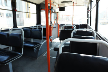 Trolley bus, inside view
