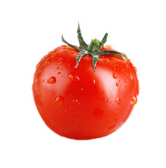 Fresh ripe tomato isolated on white